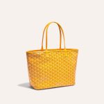 Goyard Goyardine Artois Tote PM Yellow Canvas & Chevroches Calfskin Palladium Hardware - Image 2